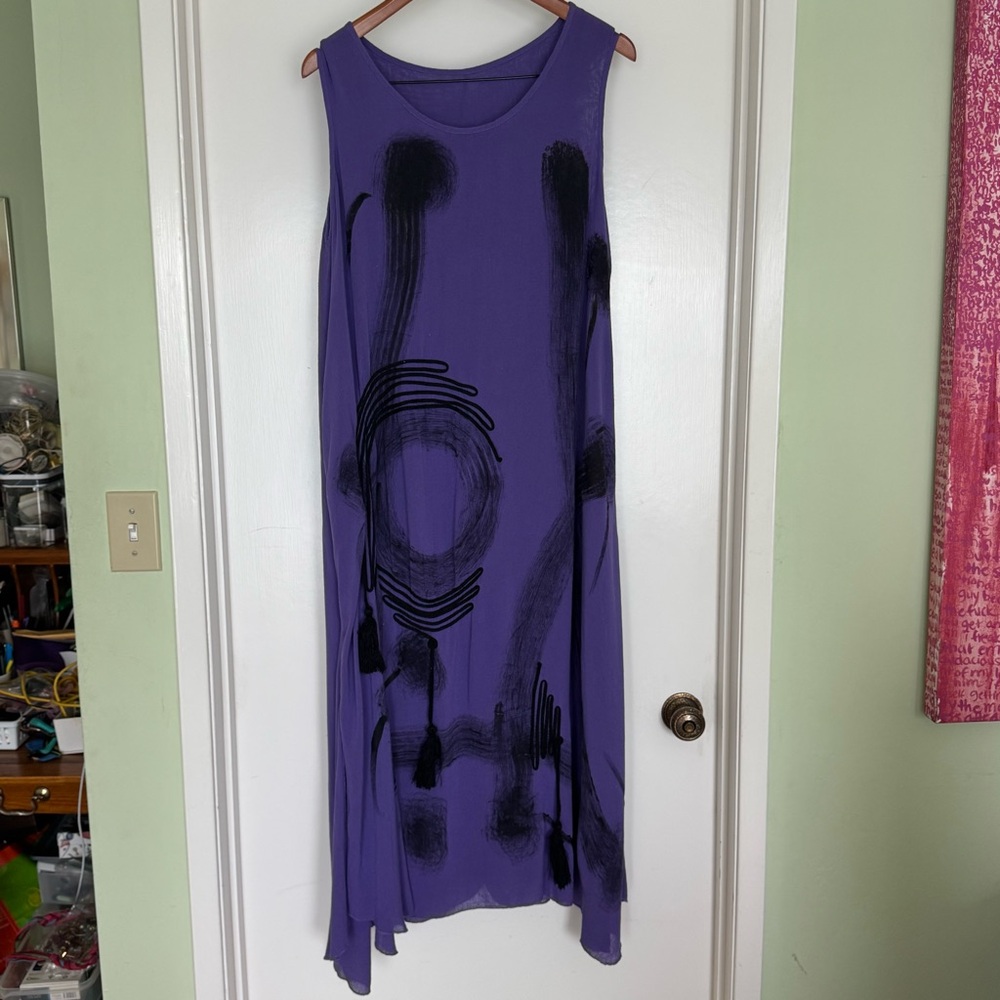 Elegant Purple Sleeveless Dress
